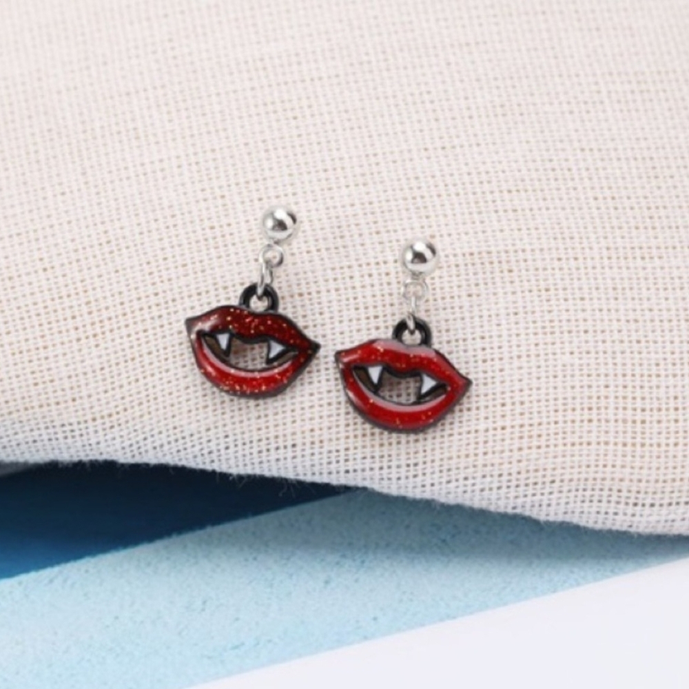 Red Lip Earrings